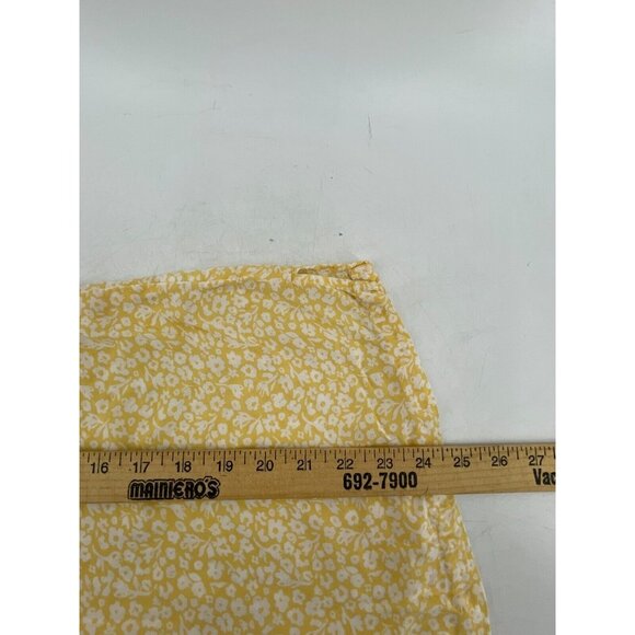 American Eagle Women's Yellow Floral Short Sleeve Button Shirt Top Size S - Picture 10 of 11